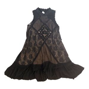 Free People Black Lace Dress